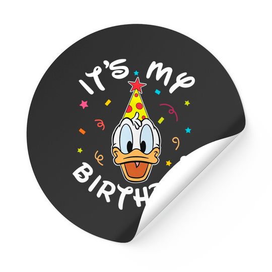 Donald Duck It's My Birthday Duck Birthday Disney Stickers