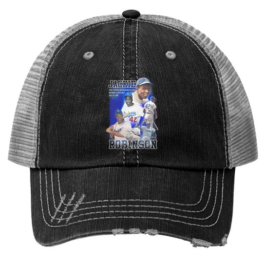 Jackie Robinson 42 Vintage Trucker Hats, Jackie Robinson Trucker Hat, Baseball Fan Trucker Hat