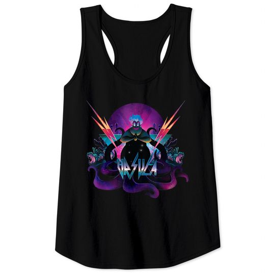 Disney Villains Ursula 90s Rock Band Neon Tank Tops