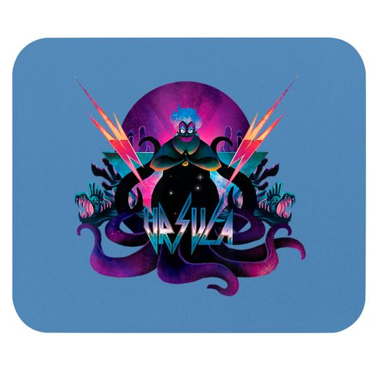 Disney Villains Ursula 90s Rock Band Neon Mouse Pads