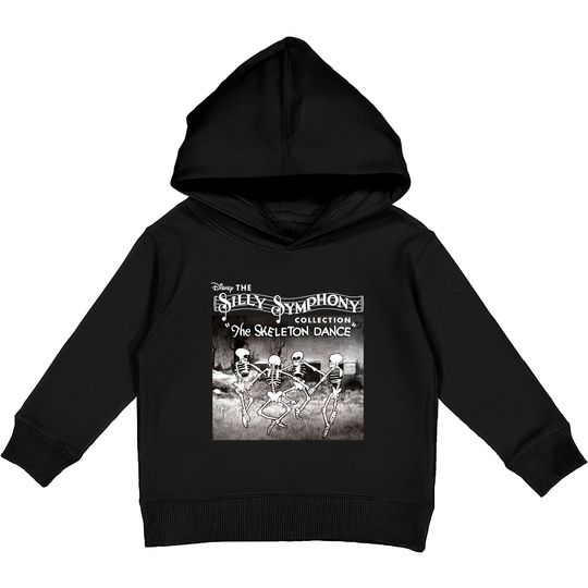Silly Symphony Kids Pullover Hoodies The Skeleton Dance Disneyland Halloween Tee