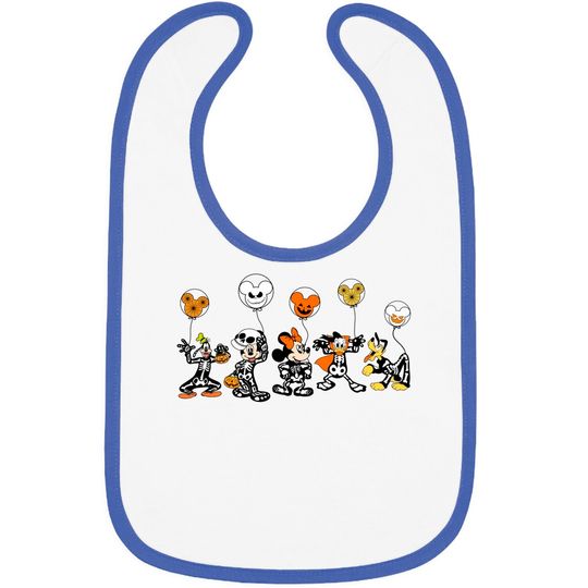 Disney Halloween Skeleton Bibs, Disney Halloween Matching Bibs