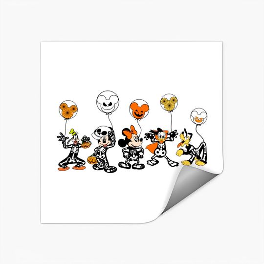 Disney Halloween Skeleton Stickers, Disney Halloween Matching Stickers