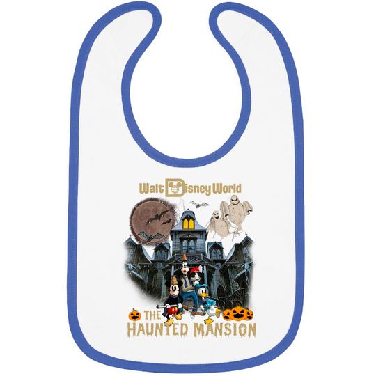 Vintage Disney Ride Bibs, Vintage Haunted Mansion Comfort Bibs, Mickey Halloween Bibs