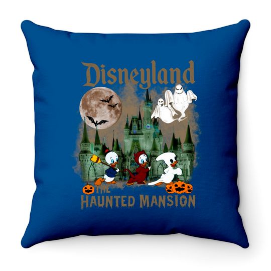 Vintage Disneyland Halloween Throw Pillows, Halloween Crewneck Throw Pillows, Mickey Halloween Throw Pillows