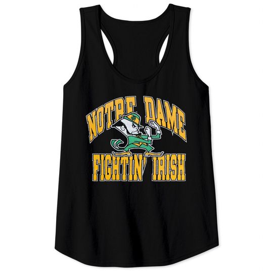 80s ND Fightin' Irish Burnout Tee Vintage Unisex Graphic University Athletic Tank Tops