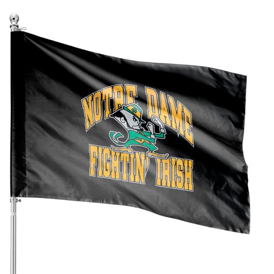 80s ND Fightin' Irish Burnout House Flag Vintage Unisex Graphic University Athletic House Flags