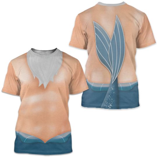 King Triton Shirts, The Little Mermaid Costume, King Triton Costume, Disney Dad Shirt