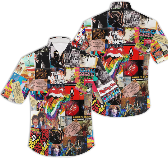 Vintage Retro The Rolling Stones Hawaii Shirt