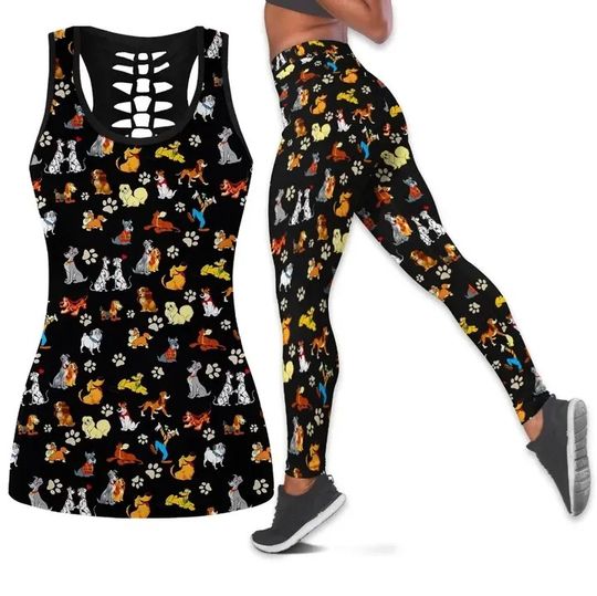 Disney Halloween Hollow Tank Top Legging Sets