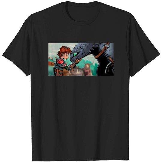 Hiccup and Toothless Friendship - How To Train Your Dragon - T-Shirt