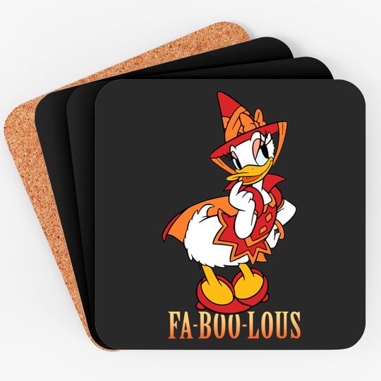 Daisy Disney Halloween Daisy Duck Witch Costume Fa-Boo-Lous Unisex Gift Coasters