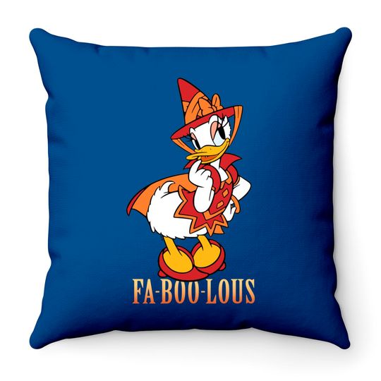 Daisy Disney Halloween Daisy Duck Witch Costume Fa-Boo-Lous Unisex Gift Throw Pillows