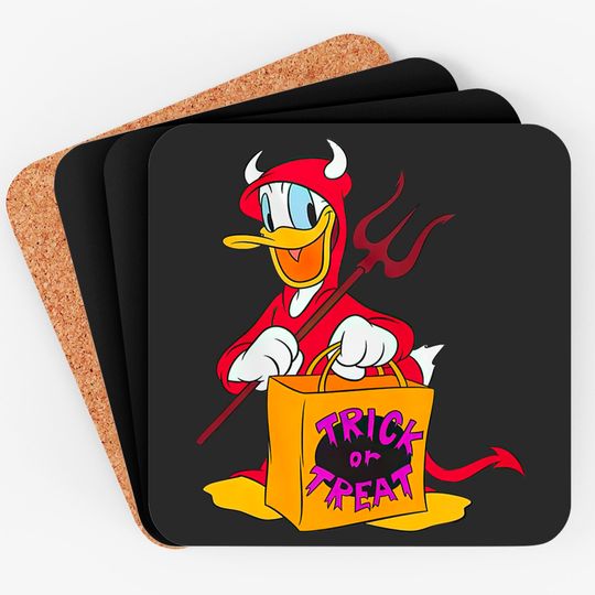 Disney Halloween Donald Duck Devil Trick or Treat Coasters Unisex Gift Coasters