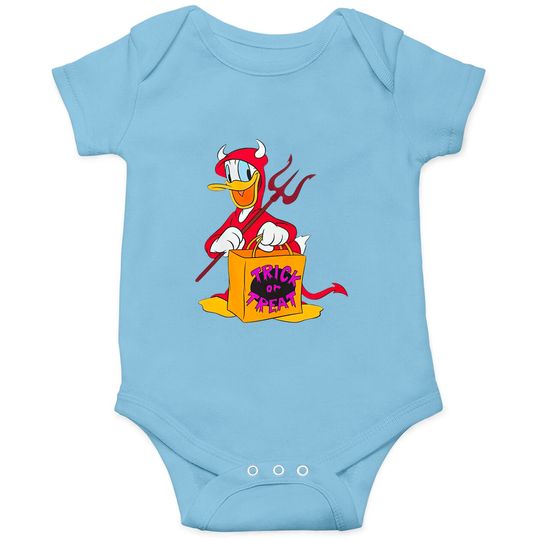Disney Halloween Donald Duck Devil Trick or Treat Onesies Unisex Gift Onesies