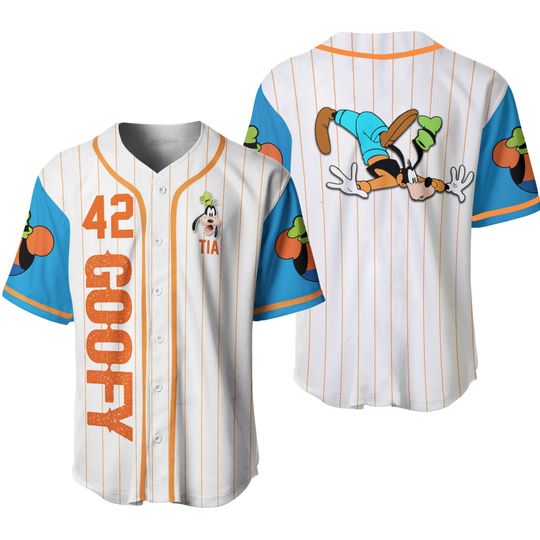 Goofy Dog Disney Cartoon Custom Baseball Jersey