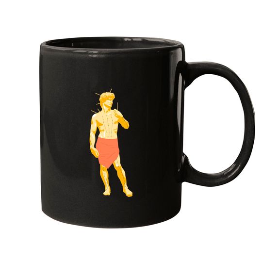 Bronze acupuncture David figure - David - Mugs