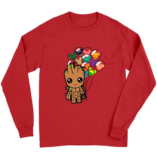 Disney BABY GROOT Long Sleeves, Disney Groot With Mickey Balloon Long Sleeves