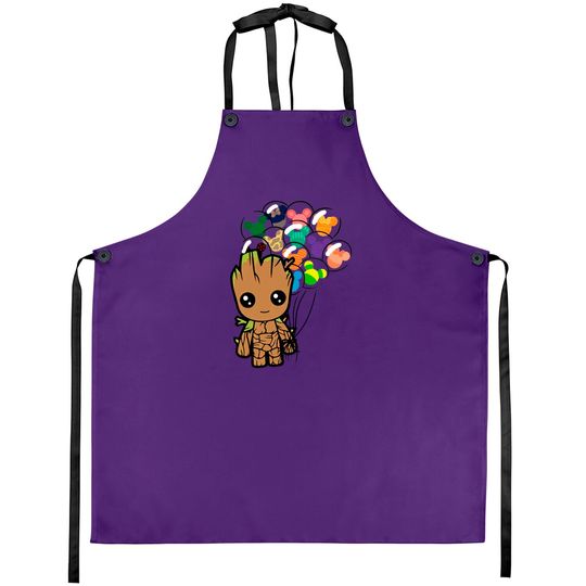 Disney BABY GROOT Aprons, Disney Groot With Mickey Balloon Aprons
