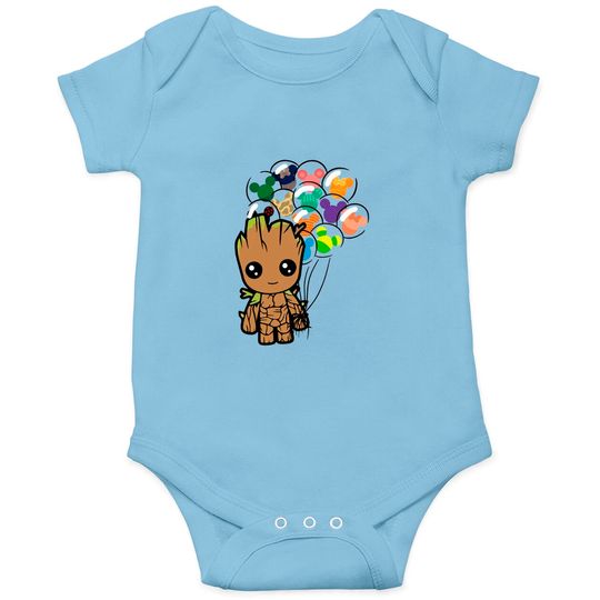 Disney BABY GROOT Onesies, Disney Groot With Mickey Balloon Onesies