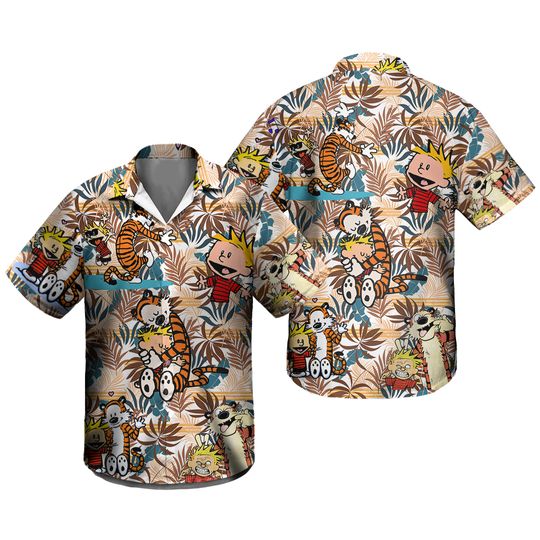 Calvin and Hobbes Summer Hawaiian Shirt