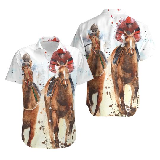 Kentucky Derby Horse Racing 3D Hawaiian Shirt