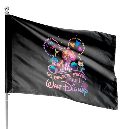 Walt Disneyworld 50th Anniversary House Flags