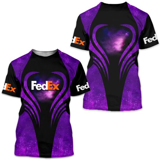 Fedex Galaxy T-shirt 3d gift for Delivery Driver| Fedex Home