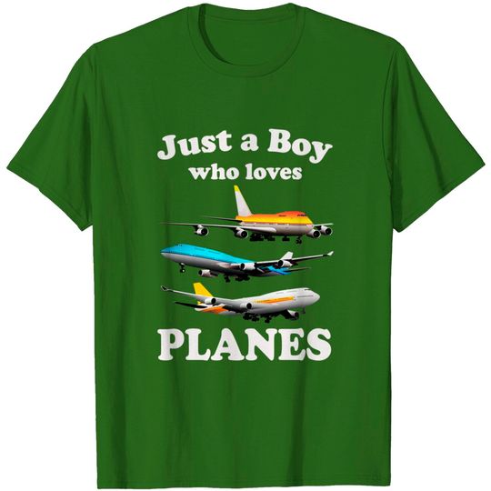 Discover Just A Boy Who Loves Planes T-Shirt & Toddler Airplane Lover T-Shirt