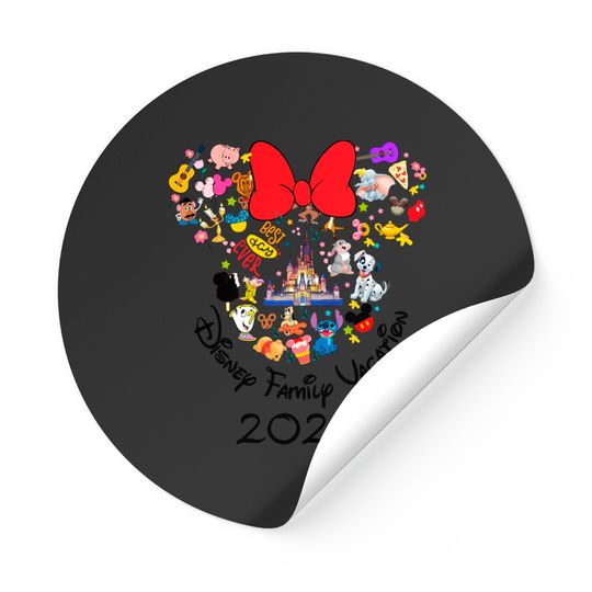 Discover Disney Family Matching Vacation 2022 Zip Stickers