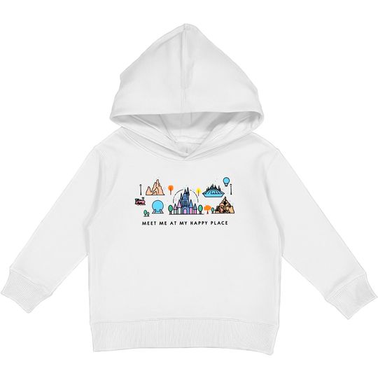 Meet Me At My Happy Place Disney Shirt, Disney Trip Shirt, Disney Castle Shirt, Disney Family Kids Pullover Hoodies, Disneyland Shirt, Disney World Shirt