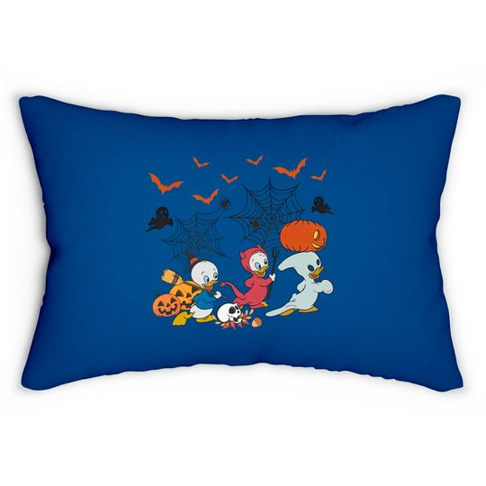 Disney Characters Halloween Lumbar Pillows, Huey Dewey, and Louie, Disney Trip 2022, Spooky Season, Scary Pumpkin Lumbar Pillows, Little Duck, Cute Fall Lumbar Pillows