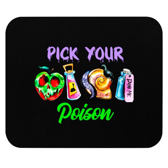 Pick Your Poison Mouse Pads, Disney Villain Mouse Pads, Halloween Mouse Pads