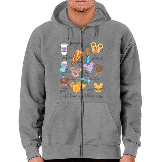 Disney Snack Zip Hoodies I'm Here For The Snacks Zip Hoodies