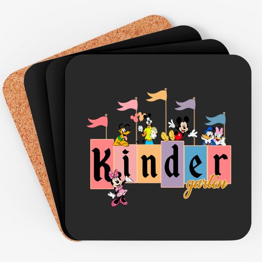 Disney Back To School Coasters, Disney Kindergarten Coasters, Disney Grad Coasters
