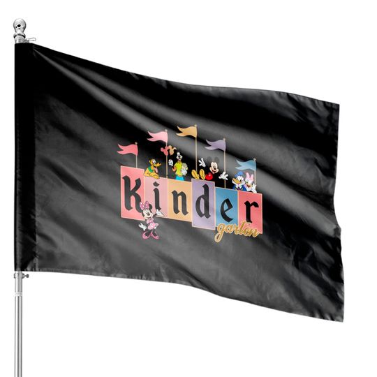 Disney Back To School House Flags, Disney Kindergarten House Flags, Disney Grad House Flags