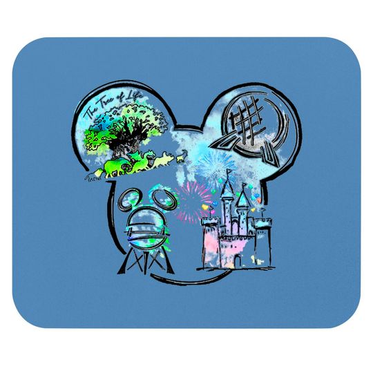 Disney Watercolor Mouse Pads, Disney Animal Kingdom Mouse Pads, Disney Epcot Mouse Pads, Disney Castle Mouse Pads, Hollywood Studios Mouse Pads, Disneyland Mouse Pads