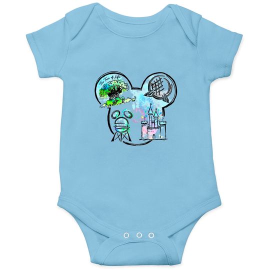 Disney Watercolor Onesies, Disney Animal Kingdom Onesies, Disney Epcot Onesies, Disney Castle Onesies, Hollywood Studios Onesies, Disneyland Onesies