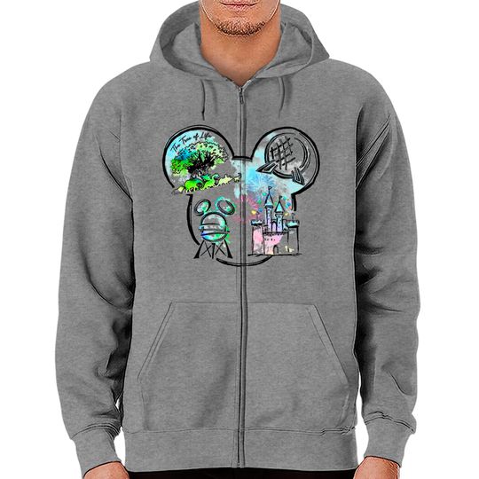 Disney Watercolor Zip Hoodies, Disney Animal Kingdom Zip Hoodies, Disney Epcot Zip Hoodies, Disney Castle Zip Hoodies, Hollywood Studios Zip Hoodies, Disneyland Zip Hoodies