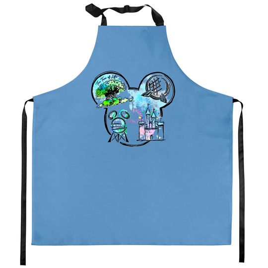 Disney Watercolor Kitchen Aprons, Disney Animal Kingdom Kitchen Aprons, Disney Epcot Kitchen Aprons, Disney Castle Kitchen Aprons, Hollywood Studios Kitchen Aprons, Disneyland Kitchen Aprons
