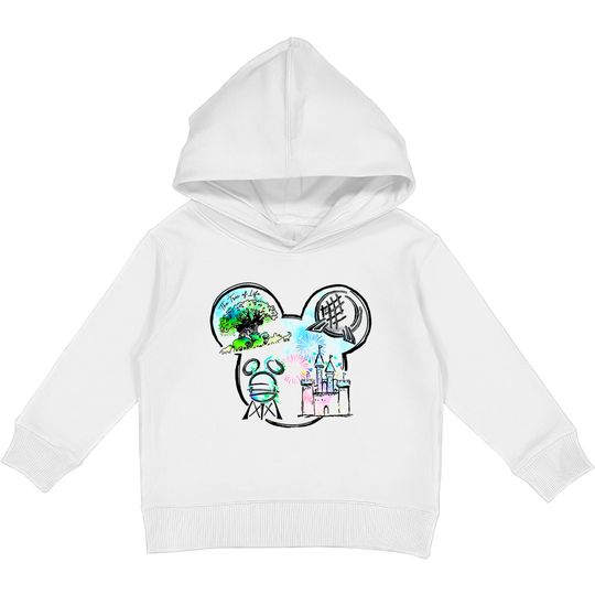 Disney Watercolor Kids Pullover Hoodies, Disney Animal Kingdom Kids Pullover Hoodies, Disney Epcot Kids Pullover Hoodies, Disney Castle Kids Pullover Hoodies, Hollywood Studios Kids Pullover Hoodies, Disneyland Kids Pullover Hoodies