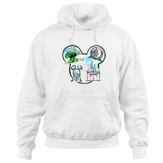 Disney Watercolor Hoodies, Disney Animal Kingdom Hoodies, Disney Epcot Hoodies, Disney Castle Hoodies, Hollywood Studios Hoodies, Disneyland Hoodies