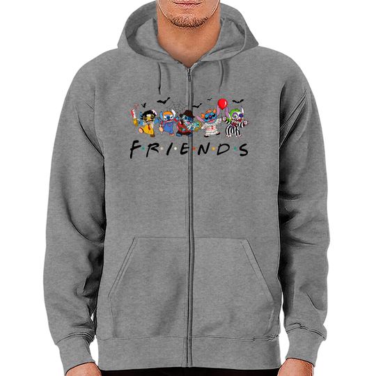Friends Stitch Halloween Zip Hoodies, Disney Stitch Sweatshirt