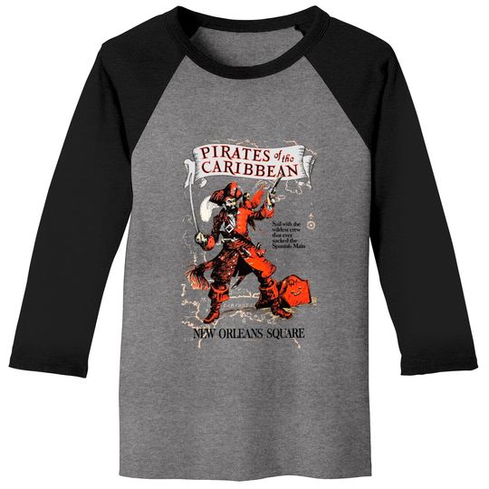 Disney Baseball Tees | Pirates of the Caribbean | Original Disney ride poster
