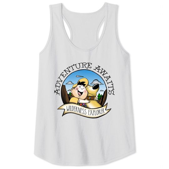 Disney Up Russell Dug Vintage Hug Tank Tops, Disney Characters Tank Tops, Matching Tank Tops, Disney World Tank Tops, Disneyland Tank Tops