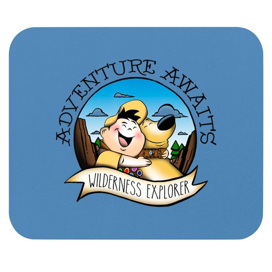 Disney Up Russell Dug Vintage Hug Mouse Pads, Disney Characters Mouse Pads, Matching Mouse Pads, Disney World Mouse Pads, Disneyland Mouse Pads