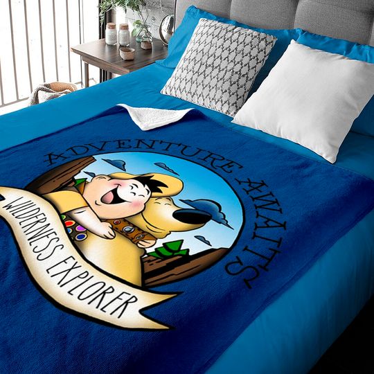 Disney Up Russell Dug Vintage Hug Baby Blankets, Disney Characters Baby Blankets, Matching Baby Blankets, Disney World Baby Blankets, Disneyland Baby Blankets