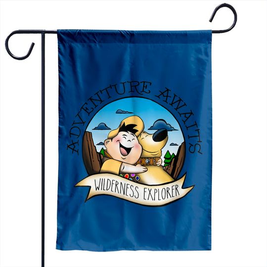 Disney Up Russell Dug Vintage Hug Garden Flags, Disney Characters Garden Flags, Matching Garden Flags, Disney World Garden Flags, Disneyland Garden Flags