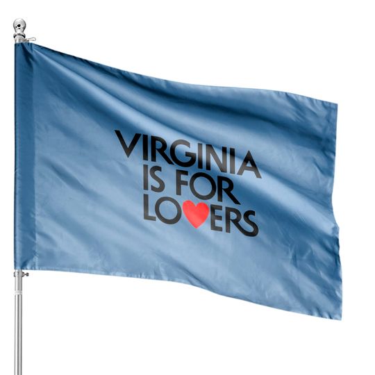 virginia lovers black House Flags