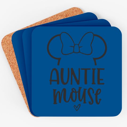 AUNTIE mouse Coasters, Disney mouse aunt Coasters